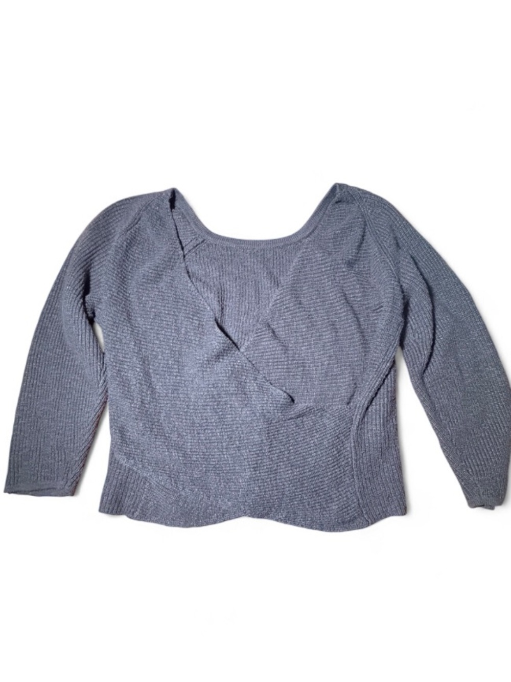 Aerie Ballet Back Sweater | XL | Charcoal Gray | Open Back Knit Pullover - Picture 4 of 5